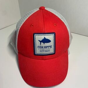 Fish Hippie Company Red Youth  Snapback Hat READ